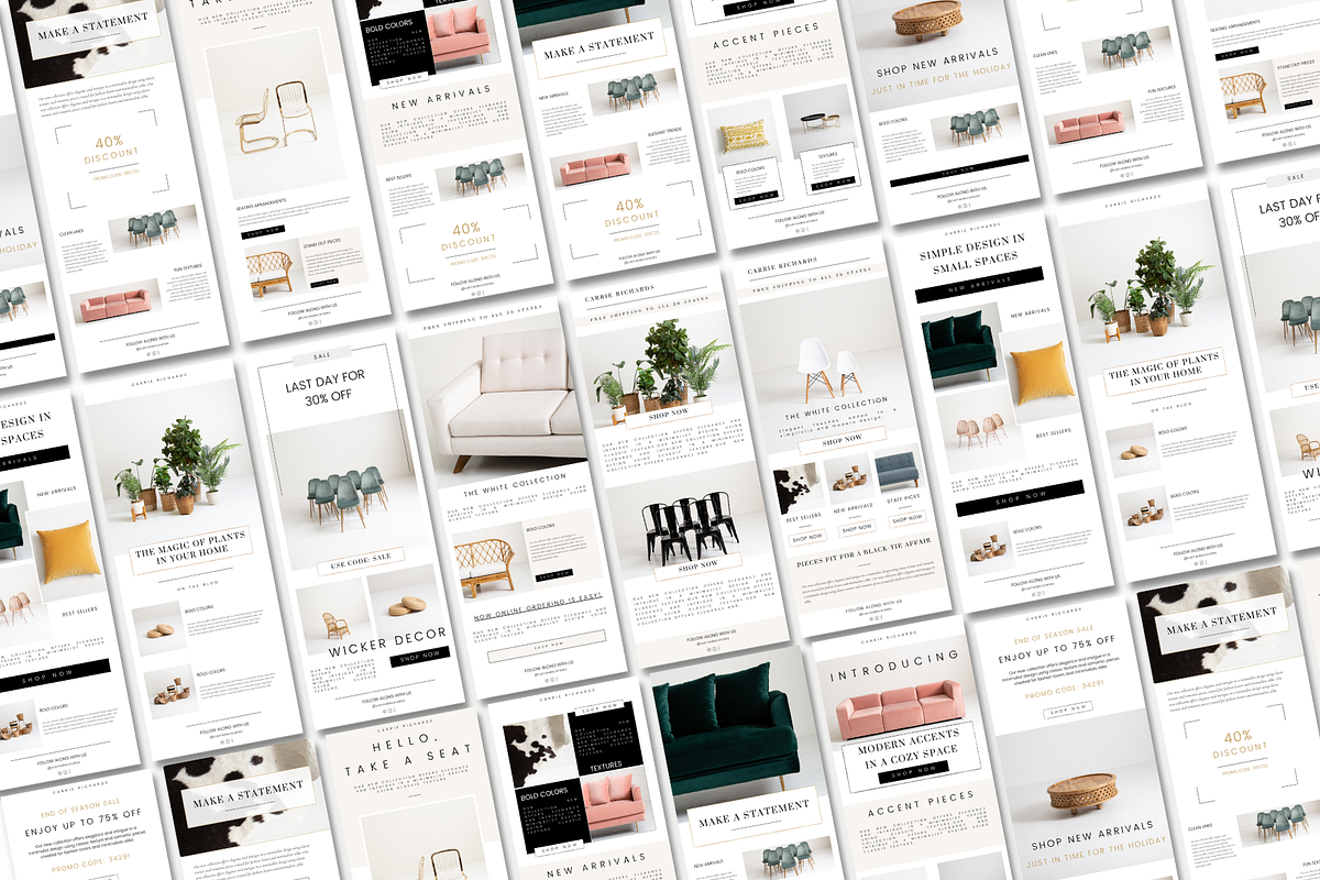 Carrie Newsletter Template, a Marketing Template by The Edits Shop (Photo 2 of 9)