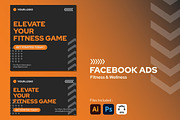 Fitness and Wellness - Facebook Ads, a Social Media Template by StreaksideStd (Thumbnail 1 of 3)