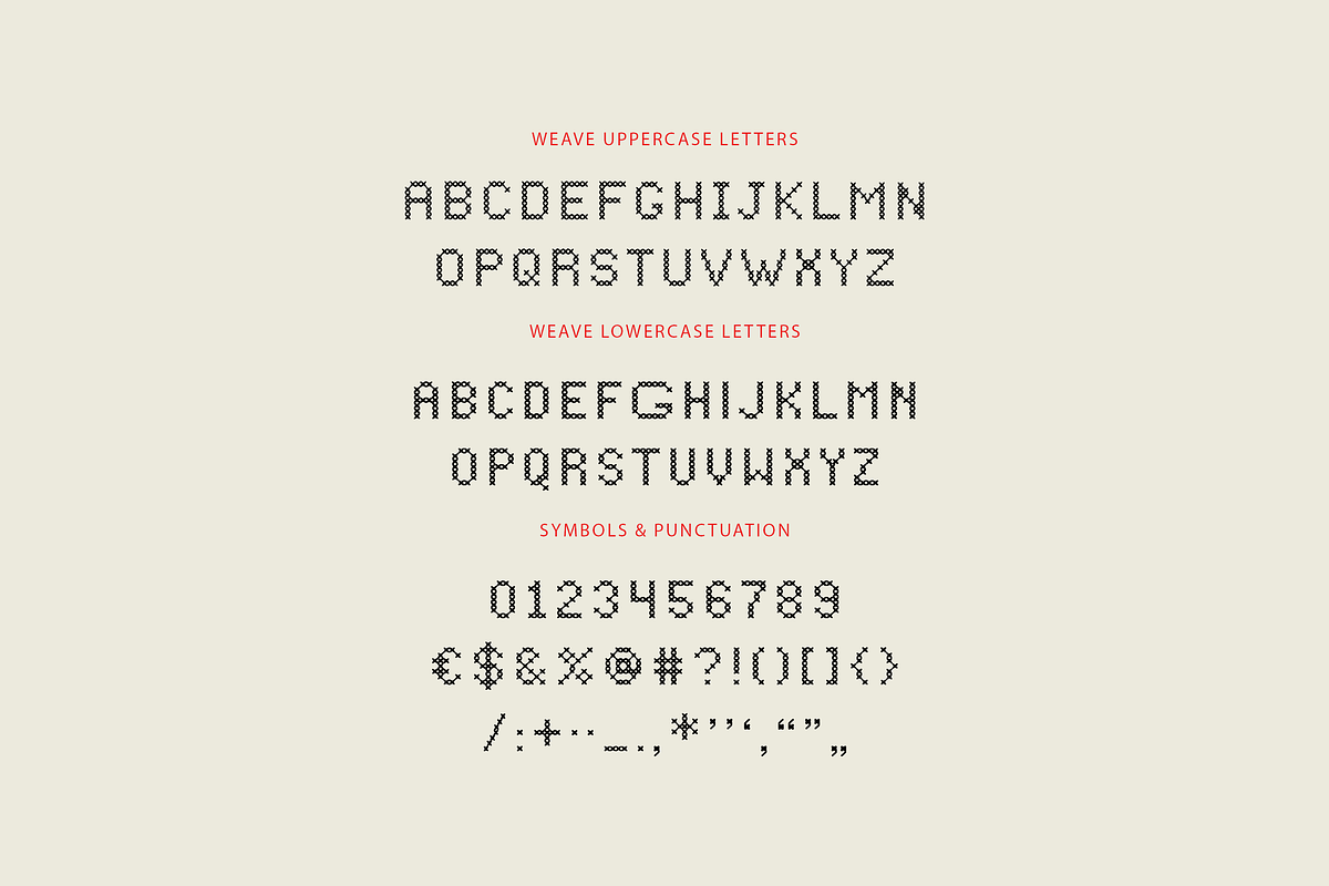 Weave | Cross Stitch Font, a Handwritten Font by gafaroff studio (Photo 4 of 4)