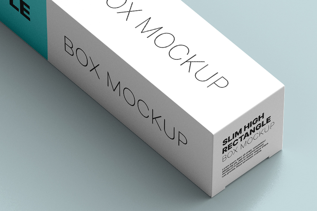 Slim High Rectangle Box Mockups, a Packaging Mockup by Illusiongraphic