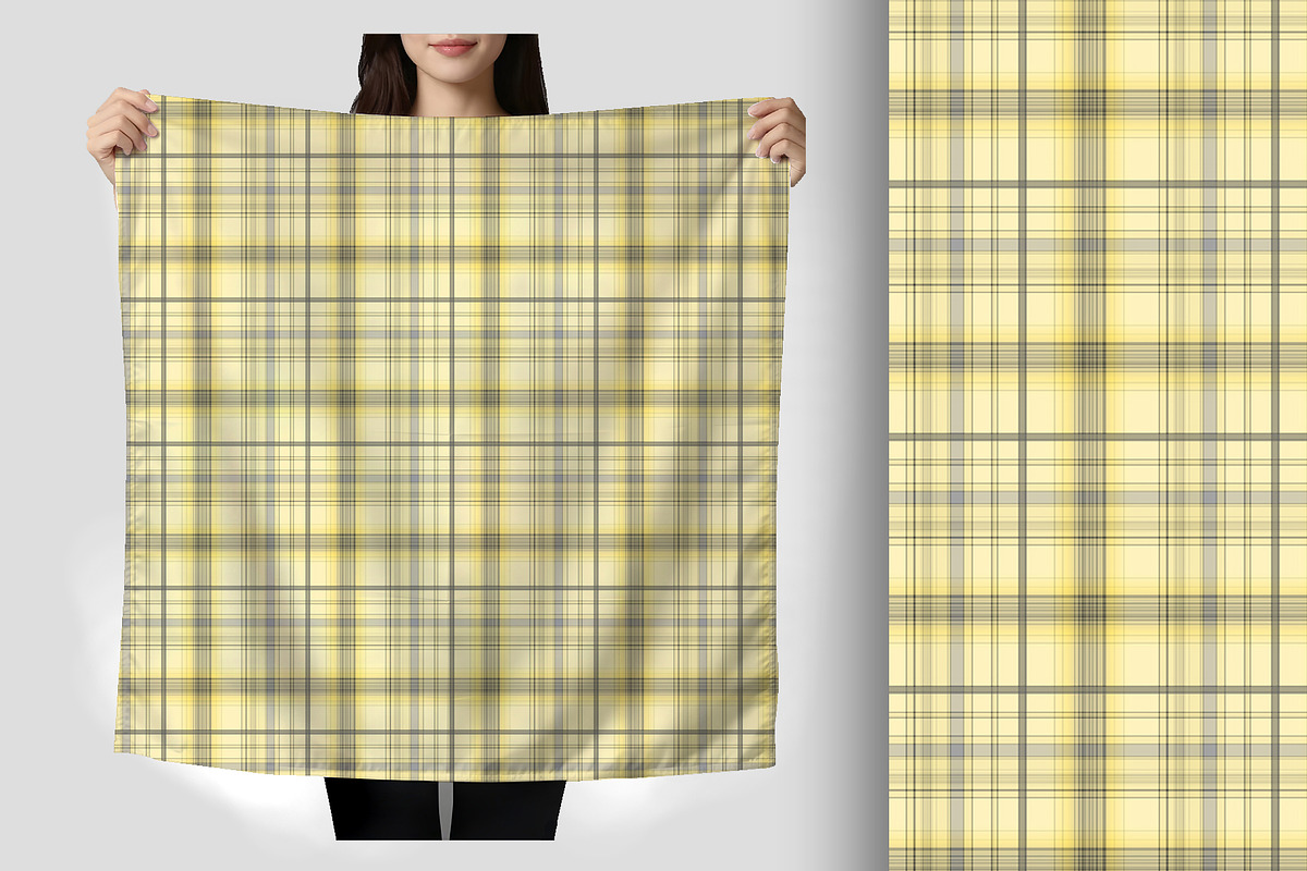 Butter Yellow and Grey Polka Plaid, a Pattern Graphic by Sharon Schwalbe (Photo 3 of 6)