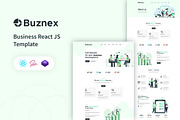 Business React JS Template – Buznex, a React Template by HasThemes (Thumbnail 1 of 4)