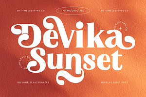 Devika Sunset Display Serif Font