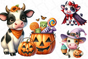 Halloween Cute Cow Clipart, an Illustration by DreamPrint404 (Thumbnail 4 of 4)