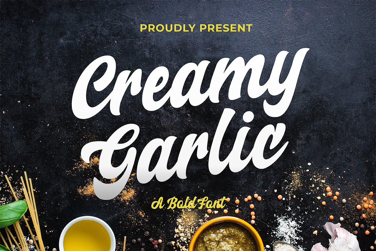 Creamy Garlic Script Font, a Script Font by Authentic Studio (Photo 1 of 5)
