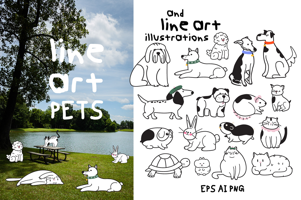 Domestic Pets Vector Illustrations, an Animal Illustration by Luamor (Photo 7 of 10)