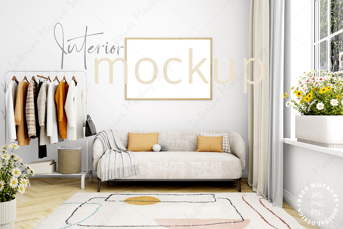 Horizontal Frame Mockup Interior, a Poster Template by Mockup Shop (Photo 1 of 2)