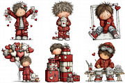 Quirky Valentine Boy Clipart, an Illustration by Daily.Designs (Thumbnail 6 of 7)
