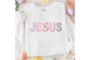Jesus Pink Lace Varsity PNG,Floral, an Illustration by Designking (Thumbnail 4 of 6)