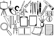 Objects offices, stationery, an Education Illustration by LineworkStock (Thumbnail 1 of 4)