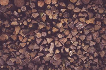 Stacked Wood Tree Trunks Pile Faded preview 6