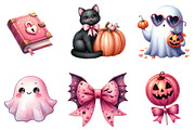 Cute Halloween Clipart, Pink, an Illustration by DreamArtGraphic (Thumbnail 4 of 4)