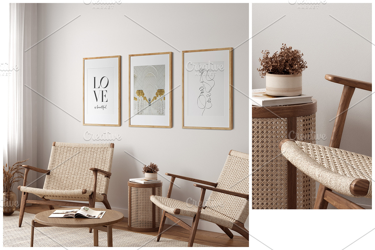 Frame & Wall Mockup Bundle, a Print Template by Yuri-U (Photo 5 of 25)
