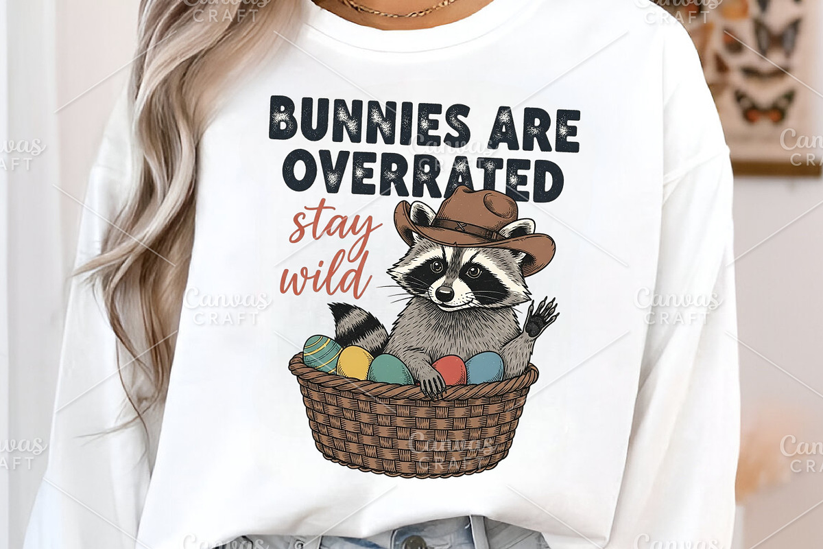 Funny Easter Raccoon PNG, an Illustration by Canvas Craft (Photo 4 of 6)