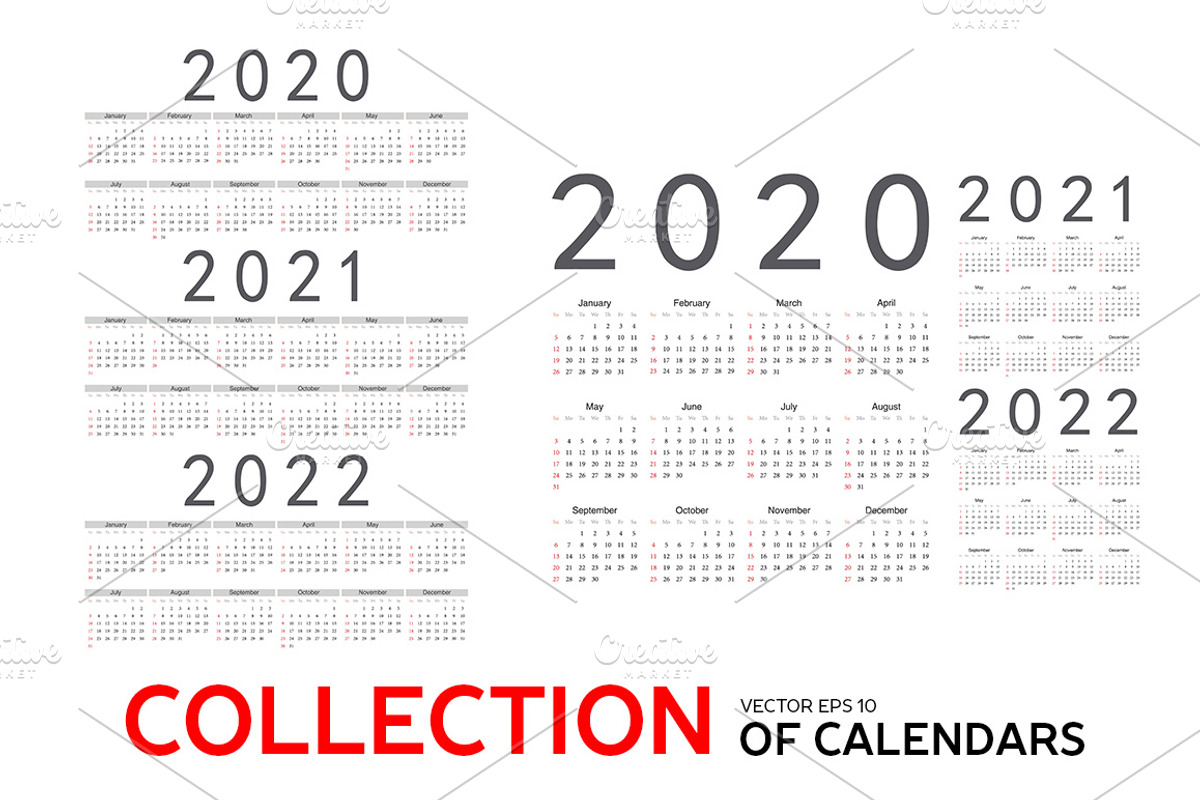 Collection of calendars 2020-2022, a Work Illustration by Julvil (Photo 2 of 3)