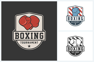Boxing logo sport design template, a Branding & Logo Template by jundio studio