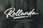SALE! Rollanda - Textured Signature, a Script Font by Subectype Studio (Thumbnail 1 of 10)