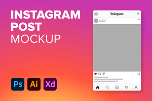 Instagram Post Mockup Vector & PSD