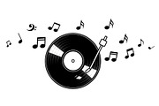Vintage Vinyl Record & Turntable Bun, an Illustration by Creativeshirt (Thumbnail 23 of 31)