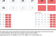 French Wall Calendar 2017 Version 4, a Templates & Theme by Florin Chitic (Thumbnail 2 of 3)