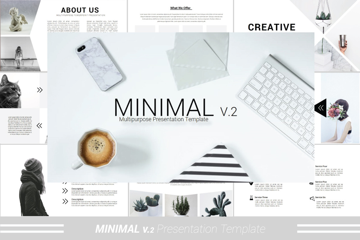 Minimal v.2 Powerpoint Template, a Presentation Template by Presentation Official (Photo 1 of 11)