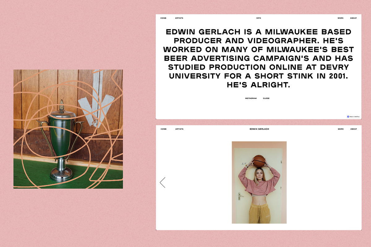GREEN ST ARTISTS Webflow Template, a Websites & App Template by YYY ~ Webflow Templates (Photo 3 of 7)