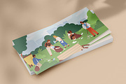 Children cleaning up park from trash, a Person Illustration by Good Studio (Thumbnail 2 of 3)