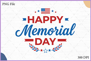 Happy Memorial Day Typography SVG, a Seasonal Illustration by Gfx Expert Team