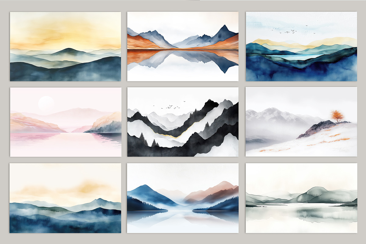 Abstract landscape oil painting art, a Decorative Illustration by fei long (Photo 9 of 10)