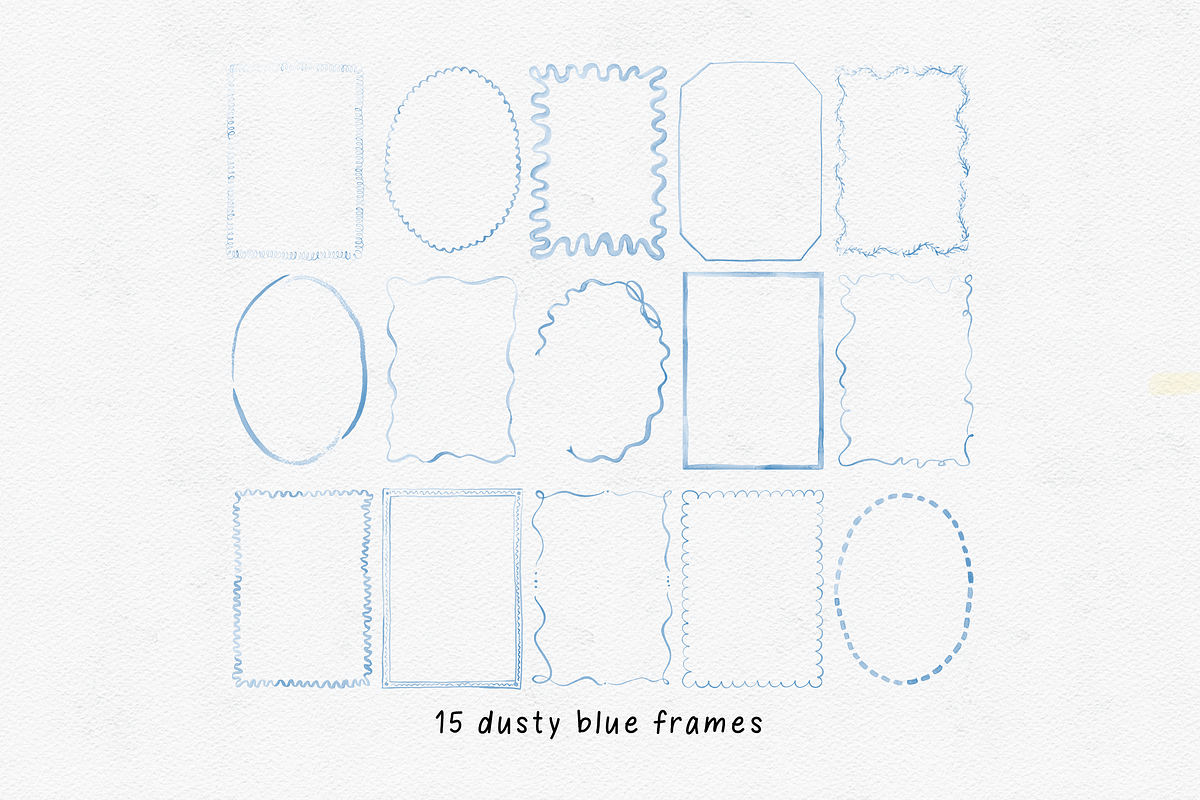 15 Cute Watercolor Frames + Borders, an Object Graphic by Design by Laney (Photo 12 of 17)
