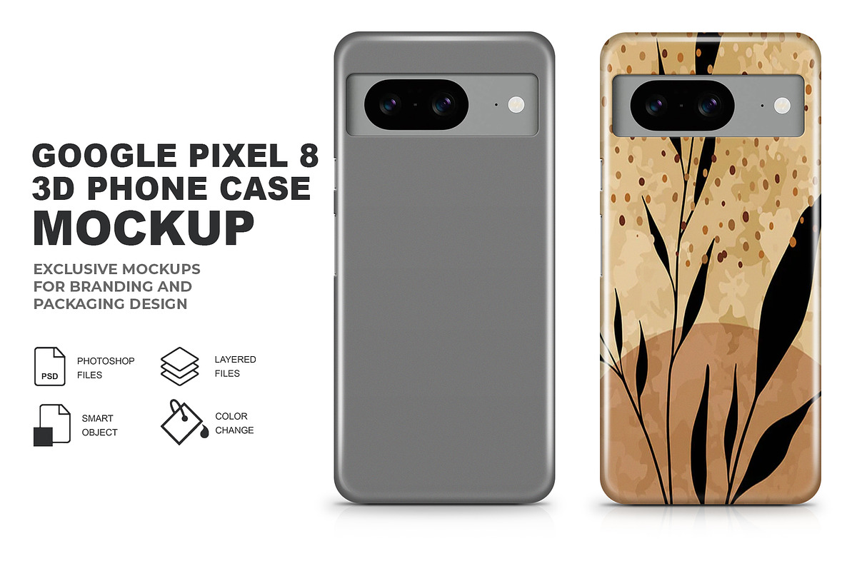 Google Pixel 8 3D Phone Case Mockup, an Android Mockup by Mockupfit (Photo 1 of 6)