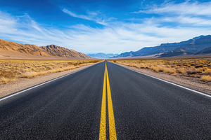 The adventure road in the desert, a Photo by Pavel_design