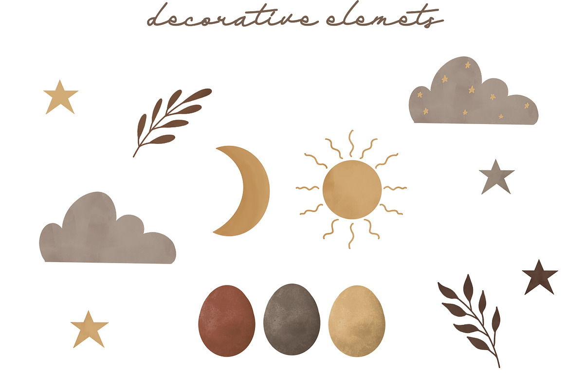 Bohemian dragon clipart and pattern, a Pattern Graphic by SleptArt (Photo 3 of 9)