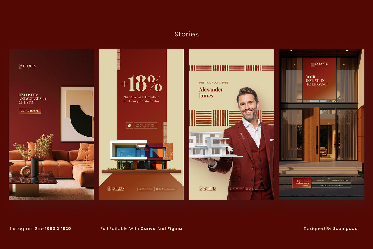 ESTAETS Real Estate Social Media Kit, a Social Media Template by Sooni Gaad (Photo 6 of 10)