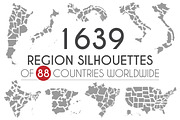 Region Silhouettes of 88 countries, an Education Illustration by asantosg (Thumbnail 1 of 19)