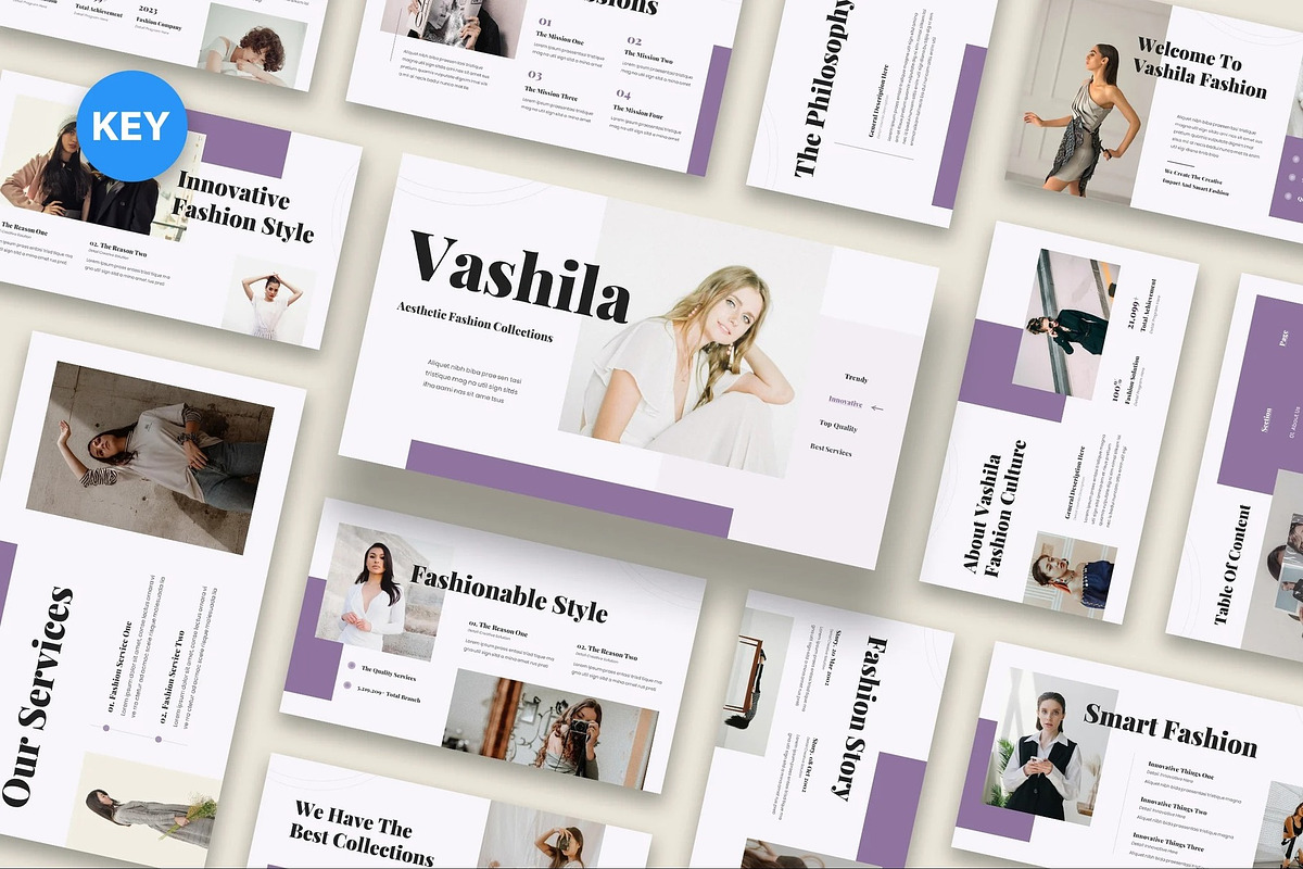 Vashila - Fashion Collection Keynote, a Presentation Template by Fit-tee (Photo 1 of 6)