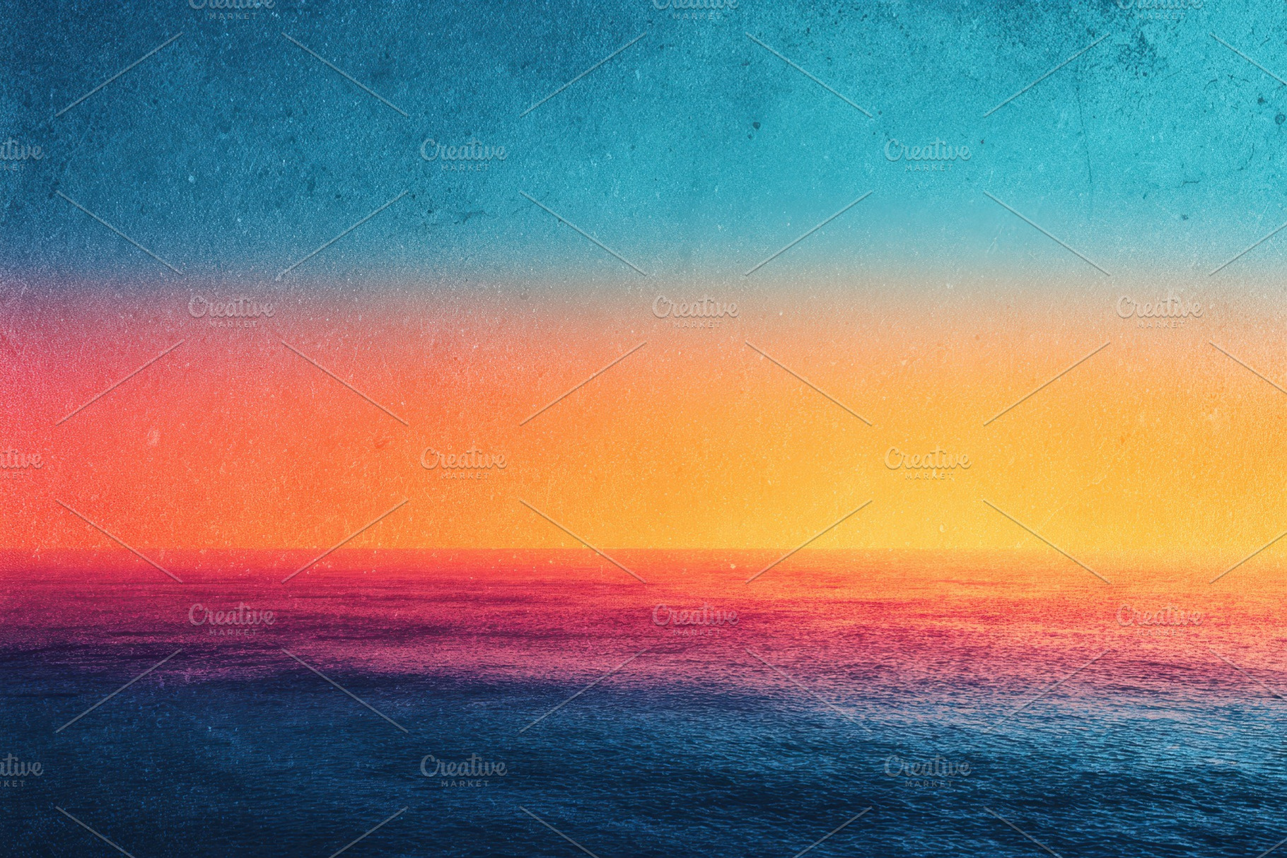 Sunset gradient over calm ocean, a Background Photo by AlyaAnd
