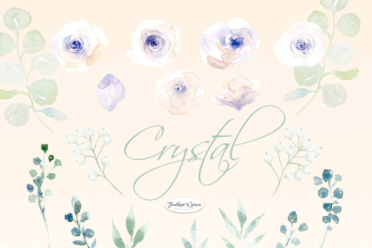 White Watercolor Florals & Bouqets, an Illustration by Feather Grace Designs (Photo 7 of 14)