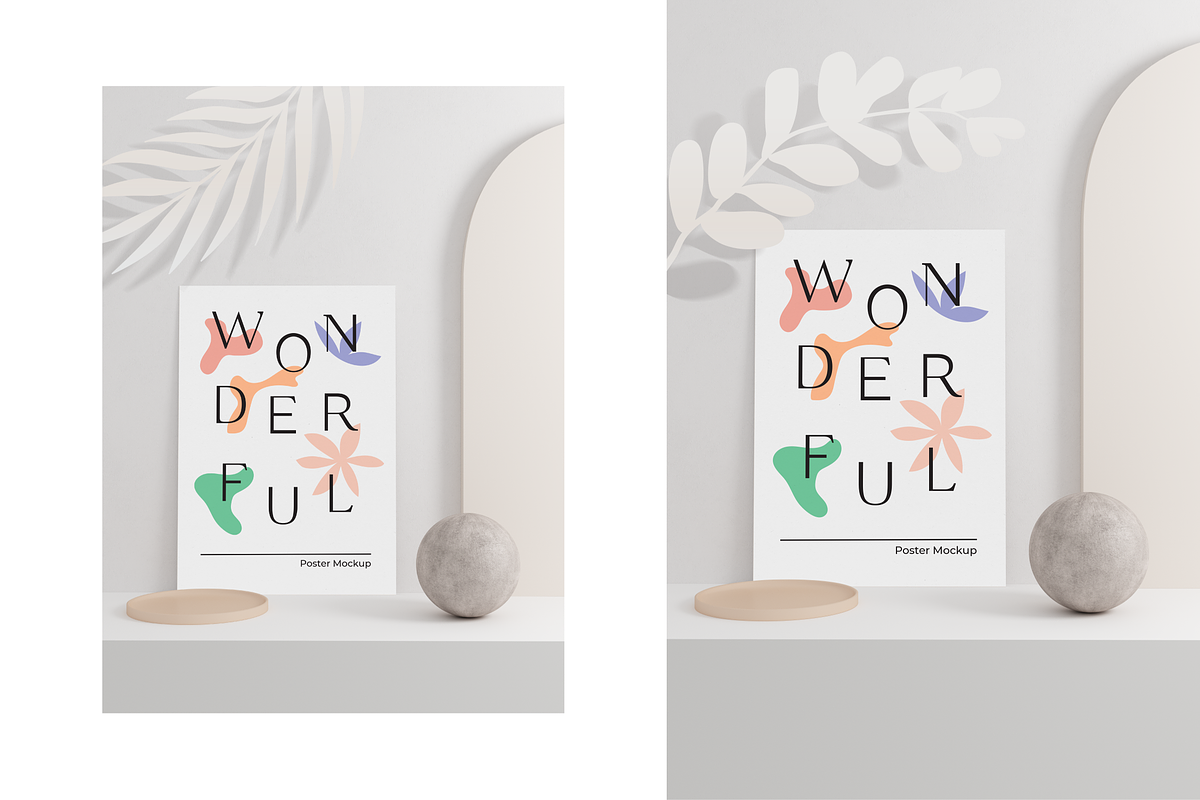 Poster Mockup Wonderful, a Print Template by Wild Ones (Photo 3 of 4)