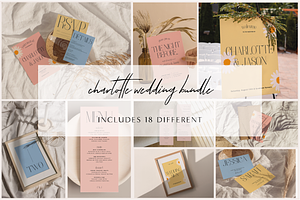 Colorful Wedding Invitation Bundle, an Invitation Template by StudioVonBraitenberg