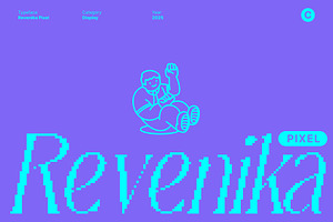 Revenika Pixel, a Sans Serif Font by Craft Supply Co.