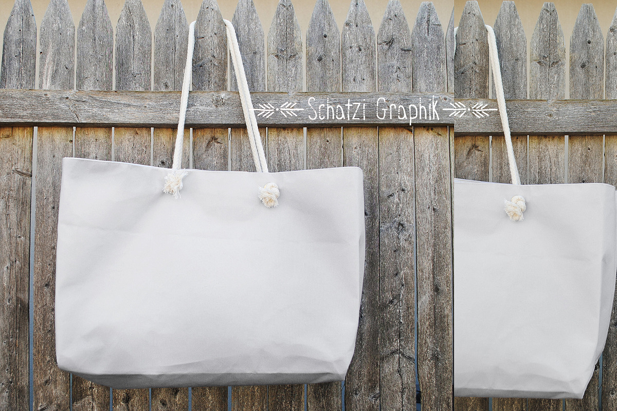 Weekend Tote Mock-Up Version 2, a Product Mockup by Schatzi Graphik (Photo 4 of 5)