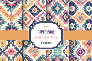 Southwestern Pattern Digital Paper