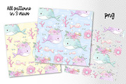 Nursery clipart Cute marine life, an Animal Illustration by Yuliya Art (Thumbnail 9 of 11)