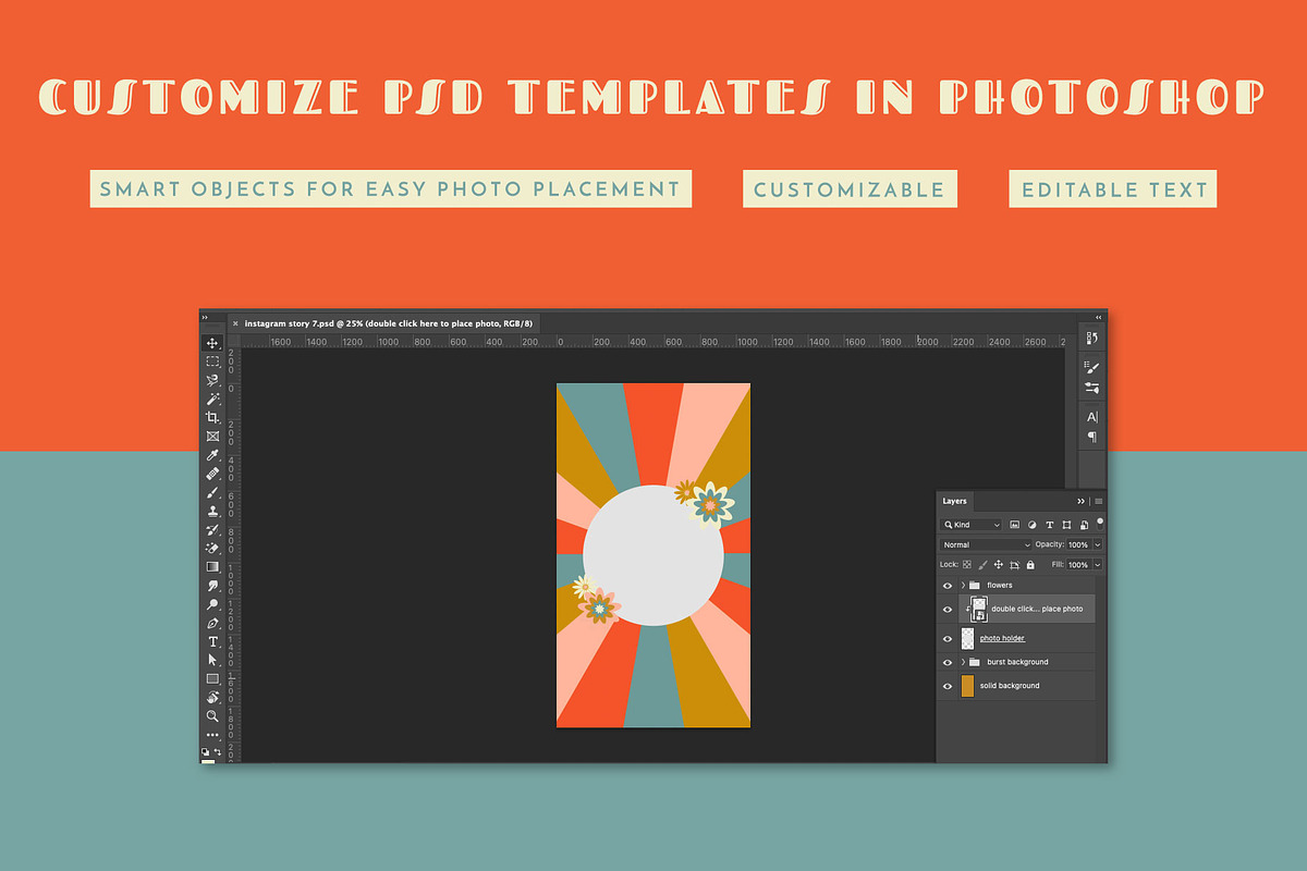 70s Retro Instagram Templates, a Social Media Template by Liseno Designs (Photo 7 of 8)