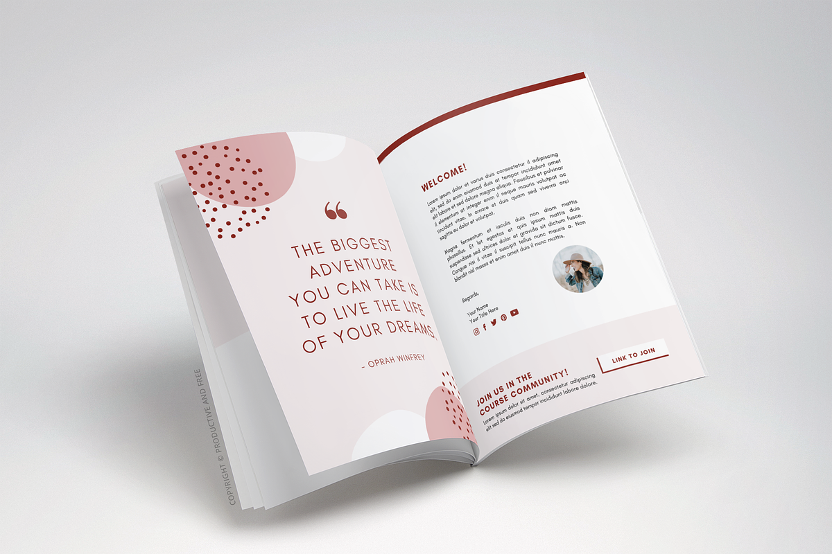 Canva Workbook Template Courses, a Magazine Template by ProductiveandFree (Photo 13 of 21)