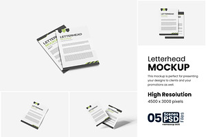 Letterhead Mockup, a Product Mockup by bimockup