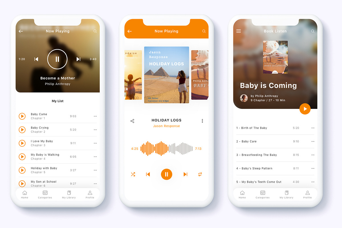 Meron e-Book  Audio Book App UI Kit, an UI Kit Template by Betush (Photo 2 of 6)