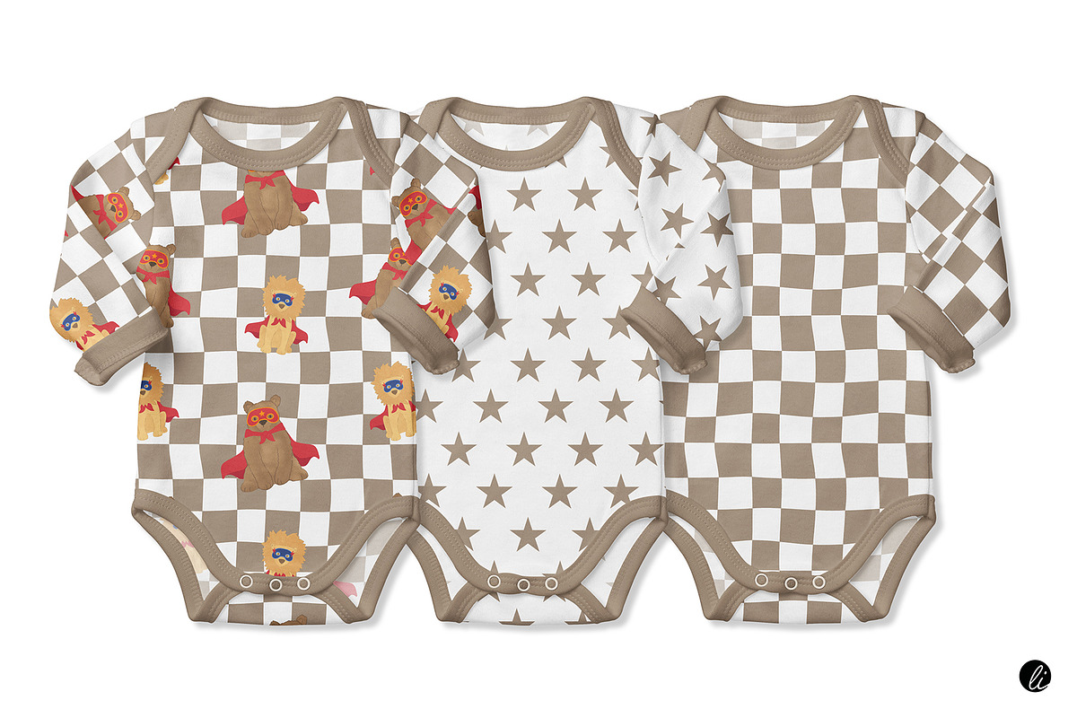 Animal Heros Seamless Patterns, an Illustration by Andrea Liesert (Photo 6 of 7)