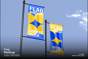 Flag Mockup, an Advertising Mockup by Permadi Creative (Thumbnail 1 of 5)